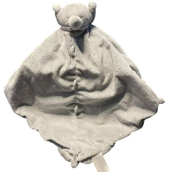 Angel Dear Elephant Lovey Security Blanket Plush Stitched Eyes Nursery Gray 12" - Picture 10 of 11